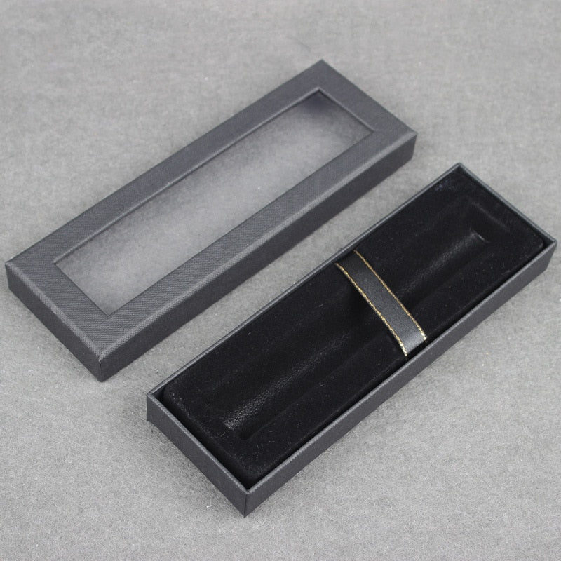 300pcs/lot 17.5x6x2.3cm Pen box paper box general creative gift packaging cardboard box carton paper box with plastic pvc window