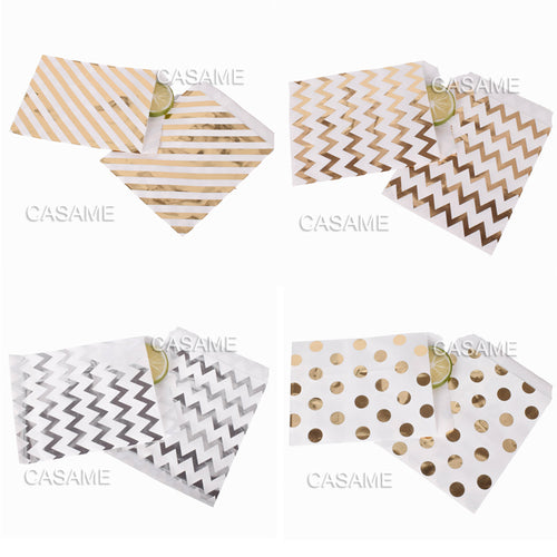 10000 pcs Foil Gold Silver Paper Bag 13x15cm Candy cookie wedding party decoration