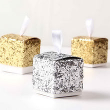 Load image into Gallery viewer, European Glitter Box Wedding Party Gift Favors Box Festive Party Wrapping Supplies Wedding Candy Box Gold Silver Glitter