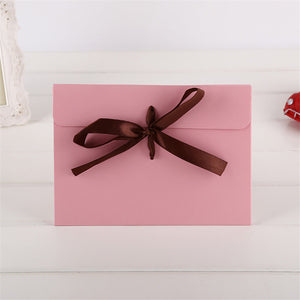 500pcs/lot 24*18*0.7cm  bow Envelope Kraft paper pocket bag Kerchief Handkerchief Silk scarf packing boxes Envelope box