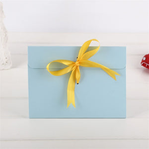 500pcs/lot 24*18*0.7cm  bow Envelope Kraft paper pocket bag Kerchief Handkerchief Silk scarf packing boxes Envelope box