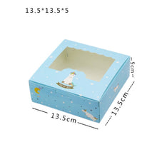 Load image into Gallery viewer, 500 pcs paper box windows for party kids birthday unicorn kraft gift Paper boxes food packaging candy wedding cardboard cake box