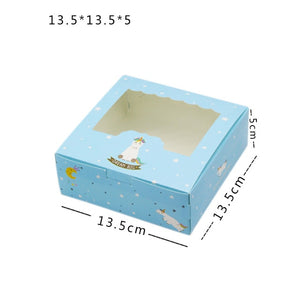 500 pcs paper box windows for party kids birthday unicorn kraft gift Paper boxes food packaging candy wedding cardboard cake box