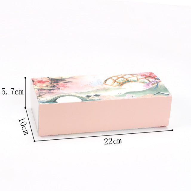 200 Pcs paper gift box for wedding Flower bridge kraft paper bag with handle Drawer cupcake box candy packaging sweet gift bag