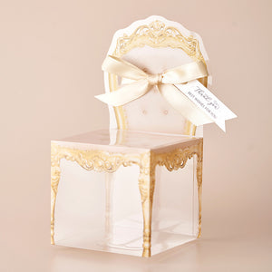 50pcs personalized Plastic PVC European anniversary  wedding favors chocolate packaging gifts boxes candy box for guests