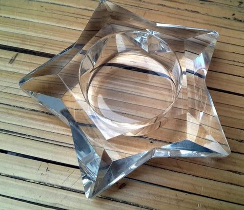 Clear Glass Star Shaped Candle Holder wedding Party Holiday Decoration tealight holders Thick Glass great practical favors gift