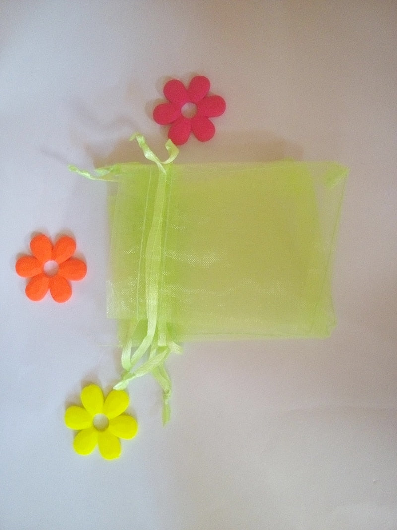 30*40cm 5000pcs Organza Bag green Drawstring bag jewelry packaging bag for tea/gift/food small transparent pouch Yarn bag