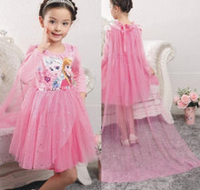 Load image into Gallery viewer, Fancy Dress Girls Princess Sequin yarn veil Capes cloak 140cm Cosplay Costume party Halloween props festive event supplies