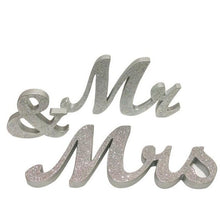 Load image into Gallery viewer, Solid Mr &amp; Mrs Gold Silver Wooden Letters for Wedding Decoration Sign Top Table Present Decoration 40 Sets ZA5681