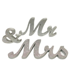 Load image into Gallery viewer, Solid Mr &amp; Mrs Gold Silver Wooden Letters for Wedding Decoration Sign Top Table Present Decoration 40 Sets ZA5681