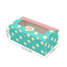 Load image into Gallery viewer, 500pcs Paper box windows wedding kids birthday 13.5x7x5cm cake kraft gift paper packaging box food baking candy cookies supplier