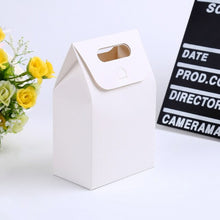 Load image into Gallery viewer, 500 pcs 10x6x15.5cm candy box kids Birthday party cookies bag kraft paper gift box handle candy packaging kids white gift bag