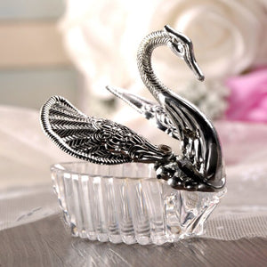 100pcs European Styles Acrylic Silver Elegant Swan Candy Box Wedding Gift Favor Party Chocolate Boxes + Full Accessory