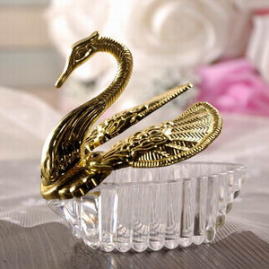 100pcs European Styles Acrylic Silver Elegant Swan Candy Box Wedding Gift Favor Party Chocolate Boxes + Full Accessory