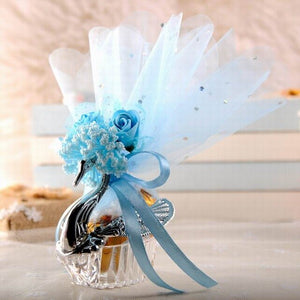 100pcs European Styles Acrylic Silver Elegant Swan Candy Box Wedding Gift Favor Party Chocolate Boxes + Full Accessory