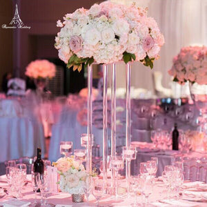 10pcs/a lot 31 inches tall Clear Acrylic Flower Stand Frame For Wedding Event Decoration Floristic Table Centerpiece Modern Deco