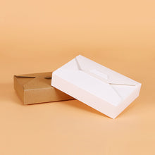 Load image into Gallery viewer, 500 pcs candy box kids kraft paper gift box for wedding Party birthday Cookies chocolate cake gift packaging bag White supply