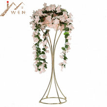 Load image into Gallery viewer, 10PCS Vases Gold Flower Stand 82CM Metal Road Lead Wedding Centerpiece Flowers Rack For Event Party Home Decoration