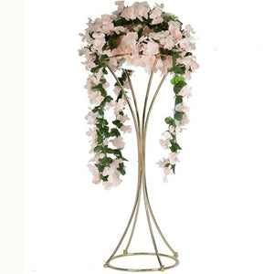 10PCS Vases Gold Flower Stand 82CM Metal Road Lead Wedding Centerpiece Flowers Rack For Event Party Home Decoration