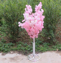 Load image into Gallery viewer, 4Sets 150CM Tall Upscale Artificial Cherry Blossom Tree Runner Aisle Column Road Lead For Wedding T Station Centerpiece Supplies