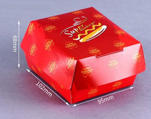 Load image into Gallery viewer, 200pcs/lot Food Grade Hamburger Box,Brown paper burger box free package baked goods Hamburger box