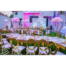 Load image into Gallery viewer, Shiny Oval shape crystal acrylic beaded wedding centerpieces flower stand table decor for wedding event party decoration supply