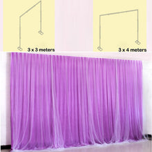 Load image into Gallery viewer, Wedding decoration drapery pole/ pipe backdrop 3x3meters /3x4m stand frame iron square structure, Home &amp; garden party supplies