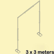 Load image into Gallery viewer, Wedding decoration drapery pole/ pipe backdrop 3x3meters /3x4m stand frame iron square structure, Home &amp; garden party supplies