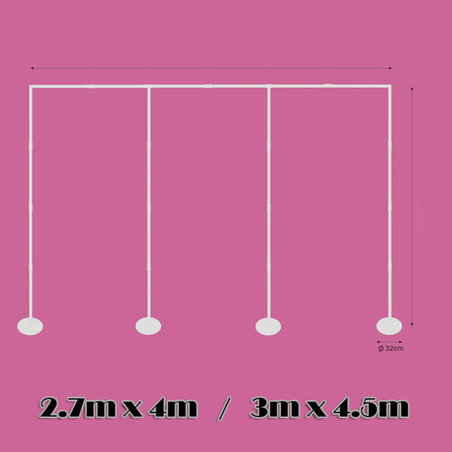 2.7x4 m/ 3x4.5m structure frame wedding decorations background wall stand, balloon arch party supplies curtain backdrop stand