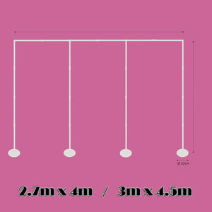 2.7x4 m/ 3x4.5m structure frame wedding decorations background wall stand, balloon arch party supplies curtain backdrop stand