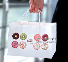 Load image into Gallery viewer, 10x10x4.5cm Doughnut box,cake macaron Donut packaging box ,cake Doughnut food boxes 100piece\lot