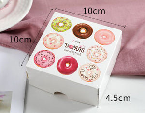 10x10x4.5cm Doughnut box,cake macaron Donut packaging box ,cake Doughnut food boxes 100piece\lot