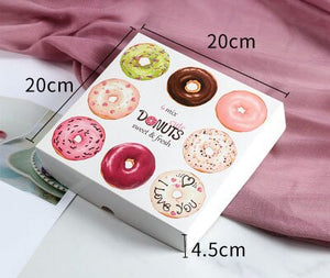 10x10x4.5cm Doughnut box,cake macaron Donut packaging box ,cake Doughnut food boxes 100piece\lot