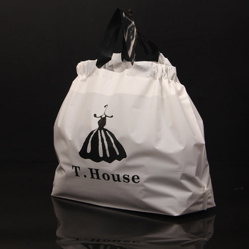 1000pcs/lot Plastic Gift Bags For Childen's Ware, Take Away, Drawstring Blank Bag ,Dress and clothing retail Packing bag