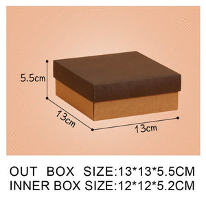 200 Pcs kraft paper gift box wedding Party birthday cake candy Cookies chocolate Simple kraft paper box gift Packaging supply