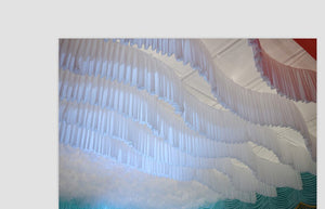 10M Length (It can cut) S shape Wedding Ceiling decorations Drapery, Wedding Backdrops 50cm Height Free Shipping