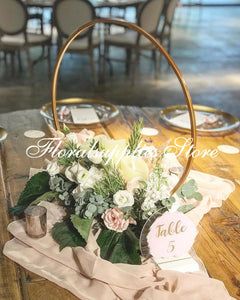 10pcs Hoop centerpiece Wedding Floral Hoop Metal Gold centerpiece unique floral arrangements for table christmasdecor