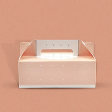 Load image into Gallery viewer, 500pcs Lace Candy paper box with handle 20x13x7.3cm dot Mousse cake box for wedding Party birthday sweety Cookies gift packaging