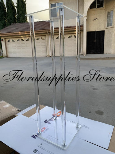 6PCS acrylic stand wedding decoration clear flower stand pillars columns for wedding table centerpiece