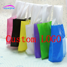 Load image into Gallery viewer, custom print logo gift plastic bag,handle packaging bag/shopping bags for clothing