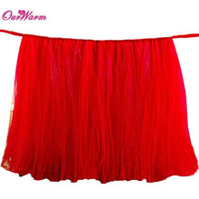 Load image into Gallery viewer, Ourwarm 10pcs DIY Table Skirting Customize Handmade Tulle Tutu Table Skirt Wedding Decoration Baby Shower Party Supplies Pink