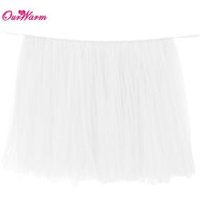 Load image into Gallery viewer, Ourwarm 10pcs DIY Table Skirting Customize Handmade Tulle Tutu Table Skirt Wedding Decoration Baby Shower Party Supplies Pink