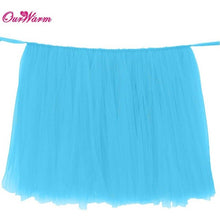 Load image into Gallery viewer, Ourwarm 10pcs DIY Table Skirting Customize Handmade Tulle Tutu Table Skirt Wedding Decoration Baby Shower Party Supplies Pink