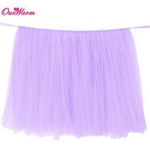 Load image into Gallery viewer, Ourwarm 10pcs DIY Table Skirting Customize Handmade Tulle Tutu Table Skirt Wedding Decoration Baby Shower Party Supplies Pink
