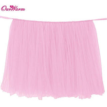 Load image into Gallery viewer, Ourwarm 10pcs DIY Table Skirting Customize Handmade Tulle Tutu Table Skirt Wedding Decoration Baby Shower Party Supplies Pink