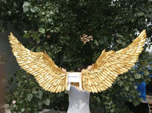 Load image into Gallery viewer, HOT! Fashion wedding party Decoration props Adults large Feather Angel wings Orange purple white black 100cm EMS Free shipping!