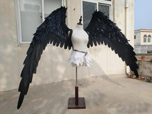 Load image into Gallery viewer, Costumed beautiful cartoon feather angel demon wings for Fashion show Displays wedding shooting props Cosplay game costume