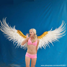 Load image into Gallery viewer, high quality white angel wings DIY wedding decoration Cosplay supplies Personal photo shoot props nice feather handicafts