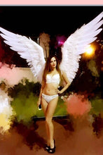 Load image into Gallery viewer, Creative Lady's Game costumes large size white fairy wings Beautiful Birthday gifts wedding Children's Day deco props