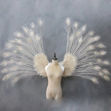 Load image into Gallery viewer, Costumed peacock feather angel wings for Fashion show Displays wedding shooting props Cosplay game costume adult angel wing